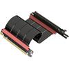 LINKUP - AVA5 Cavo Riser PCIE 5.0 | Pronto per RTX5090 RX9070 GPU | Velocità x16 128GB/s | Compatibile con PCIE 4.0 e WRX80/WRX90E | Angolo Sinistro Nero 15cm (Lunghezza totale 19cm)
