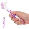 HERCHR Spazzola di Pulizia Protesi, 2 Pezzi Set di Pennelli per la Pulizia Set di Detergenti per Protesi per la Cura della Dentiera Spazzolino per Dentiera Duro Spazzolino da Denti