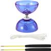 Will Like Diabolo con cuscinetti a sfera, set di giocoleria con bastoni da diabolo, per sport nel tempo libero, ideale per sport all'aria aperta (viola)