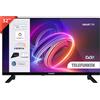 Telefunken Smart TV 32 Pollici HD Ready Bianco TE32750B45I2DW Wi-Fi HDMI USB