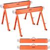 VEVOR Cavalletto Taglialegna Pieghevole Capacità di Carico 600 kg, Supporto Cavalletto Pieghevole Portatile Set da 2 pezzi Cuscini Antiscivolo per Carpenteria Falegname, Supporto Banco da Lavoro