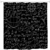 A.Monamour Tenda da Doccia Impermeabile In Poliestere Tessuto Algebra Matematica Equazioni Formule Calcoli Scritti A Mano Con Gesso Su Effetto Lavagna Chalk Antimuffa Tenda della Vasca da Bagno