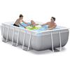 Intex Piscina Fuori Terra con Telaio Portante Piscina Esterna da Giardino in PVC triplice strato Rettangolare 300x175x80h cm con Pompa Filtro da 2.006 Lt/h - 26784 Frame Prisma