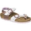 BIRKENSTOCK TAORMINA SOFT METALLICS ROSE' WHT Sandalo Bambina