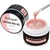 Sularpek Gel Ricostruzione Unghie, 2 * 15 ML Costruttore, Esente da HEMA e TPO Naturale Monofasico, per Passione Unghie, Allunga e Ripara (Milky Rose)