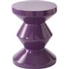 POLSPOTTEN - Sgabello Zig Zag - Viola - Poliestere laccato
