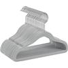 SONGMICS Grucce Appendiabiti Bambini, Set di 30 Grucce Salvaspazio con Ganci Girevoli a 360° Color Argento, in Velluto Antiscivolo per Armadio Cameretta, Grigio Tortora CRF027G30