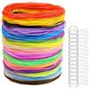 Yuknees 200Pezzi Nastri Scobydoo Neon,Corda di plastica, 20 Colori Cordoncino per DIY Braccialetti, Creazione di Gioielli