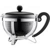 Bodum Chambord Teiera Con Coperchio In Plastica, Manico E Filtro, 1.0 L, Nero, 1975-01-2