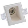 TrAdE shop Traesio® - Porta Faretto Fisso In Gesso Ad Incasso Led Quadrato Incavo Gu10 12x12cm