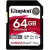 KINGSTON - Canvas React Plus - Scheda di memoria flash - 64 GB - Video Class