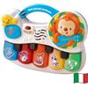 VTech Noè Pianola Luminosa, Strumento Musicale Bambino con Giochi, Gioco per Neonati con Tanti Strumenti, Pianoforte per Bambini con 3 Canzoni, 15 Melodie, Lingua Italiana, Batterie Incluse, 6-36 Mesi