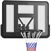 SPORTNOW Canestro da Basket da Parete con Pannello Indistruttibile per Interni ed Esterni, 110x23x75 cm, Nero | Aosom Italy