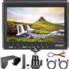 NEEWER F100 7inch Monitor da Campo HD Video Assist IPS 1280x800 | HDMI Input 1080p, Sunshade, Testa a Sfera per DSLR Cameras, Handheld Stabilizer, Film Video Making Rig, Batteria Not Included