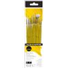 Daler Rowney Daler-Rowney Simply Pennelli Mix Media, Assortimento di pennelli sintetici, manico corto, assortimento di 10 pennelli