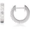 Limerencia Titanio Hoop orecchini signore, 10mm ipoallergenico nichel libero G23 orecchini a cerchio medico con 5A CZ (argento)