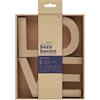 Papermania docrafts - Lettere 3D, Confezione da 4, Colore: Marrone, 2,16 x 17,89 x 25,51 cm