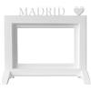 WELL HOME MOBILIARIO & DECORACIÓN Well Home - Cornice per foto da tavolo o da parete, modello Madrid, dimensioni della cornice 24 x 22,5 x 1,5 cm, per foto da 15 x 20 / colore bianco