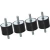 A ABSOPRO 4pz M8 Anti Vibrazione Gomma Isolatore Supporto 40x30mm per Auto Motori Sostituzione dell'articolo