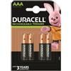 DURACELL - BATTERIA RICARICABILE HR03 AAA 750mAh 4 UNIT