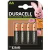 DURACELL - BATTERIA RICARICABILE HR6 AA 2500mAh 4 UNIT