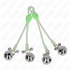 KINK - PINZE PER CAPEZZOLI TESCHIO LUMINOSO CON ANELLO CAMPANE REGOLABILI VERDE/ARGENTO