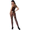 PASSION - DONNA BS076 BODYSTOCKING TAGLIA UNICA NERO - one-size - negro