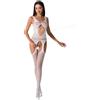 PASSION -E DONNA BS057 BODYSTOCKING BIANCO TAGLIA UNICA - one-size - blanco
