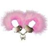 ADRIEN LASTIC - MANETTE IN METALLO CON PIUME ROSA