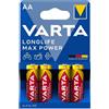 VARTA - BATTERIA ALCALINE MAX POWER AA LR6 4 UNITÀ