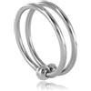ANELLO DOPPIO GLANS METALLICO 30MM