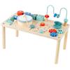 Tavolo attività per bambini con giocattoli sensoriali in legno per bambini