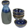 DOITOOL Set Sake Giapponese Ceramica 4 Tazze E 1 Bottiglia Per Sakè 4.72X1.57In Completo Per Casa Ristorante E Regalo Festa Tradizionale