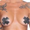 Cottelli Nipple Stickers Cross 0781940 Shiny Black Gems