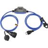 as - Schwabe - Contatore elettrico ROCO MID, contatore CA in alloggiamento in plastica, analogico, 5 + 1 cifre, 230 V/16 A/max. 3500 W, per esterni con linguetta di sospensione, IP44, nero/blu, 61757