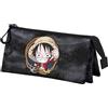 One Piece Ropes-Astuccio Triplo, Nero, 23 x 11 cm