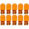 CARALL 10 Pezzi Lampadine Alogene T20 W21/5W 7443 12V 21/5W Arancione, Ricambi Lampade 12V Per Auto e Moto