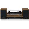 Lenco LS-100WD Giradischi Automatico Nero e Quercia con Bluetooth 5.0 e Amplificatore