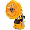 Taingwei Ventilatore portatile con grande clip, compatibile con la batteria al litio Dewalt 18 V, 54 V, ventilatore da tavolo alimentato a batteria con 3 impostazioni di velocità (la batteria non è inclusa)