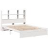 vidaXL Letto Libreria Senza Materasso Bianco 120x200 cm Legno di Pino, Letto, mobili per Camera da Letto, Letto con Contenitore, Letto Doppio
