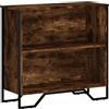 vidaXL Libreria Rovere Fumo 80x31x74,5 cm in Truciolato, Mobile portaoggetti, Mobile Porta Libri, Organizer, Mobile di conservazione, credenza