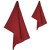Tex family Set Asciugamani Microfibra 1+1 Viso e Ospite, Ultra Assorbenti, Leggeri, Asciugatura Rapida per Casa, Palestra e Viaggi - Rosso