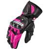 SHIMA RS-3 Guanti Moto Estivi Donna Pelle Lungo Ventilato Perforato Omologati Guanto per Motocicletta Touchscreen Ventilata Scooter Protettore Rinforzato Abbigliamento Racing (Donne, Rosa, L)