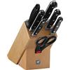 ZWILLING Ceppo di coltelli, 8 pezzi, Ceppo in legno, Coltelli e forbici in acciaio inox speciale/Impugnature in plastica, Professional S