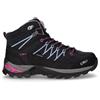 CMP CALZATURE Rigel Mid Scarpa Da Trekking In Pelle E Tessuto Titanio Cielo - Donna - Titanio Cielo