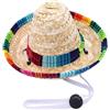 Jowxsx Divertente cappello Sombrero, cappello regolabile Chihuahua Cosplay Cap, costume messicano, decorazione vestiti per animali domestici, cani, compleanno, Natale e Halloween