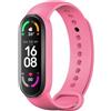 MAXY CINTURINO SILICONE WATCH BAND PER XIAOMI MI BAND 5 - 6 - 7 PINK