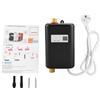 Wakects Mini Scaldabagno Elettrico Istantaneo 3800 W 220 V Riscaldatore di Acqua Calda Istantaneo con Display Digitale per Bagno Lavaggio Temperatura 30-55℃ Nero