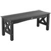 VEVOR Panca da Giardino Lunghezza 113 cm in Plastica per Esterni, Capacità di Carico 272 kg, Panchina da Cortile 1130 x 400 x 435 mm, Panca per Parco, Cortile, Giardino, Nero