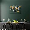 Wallity Hanah Home Accessori decorativi da parete in metallo, fatti a mano, 50 x 70 cm, 100% metallo (1,5 mm), design unico dipinto a mano, perfetto per la decorazione della casa, peso leggero, 1,628 kg